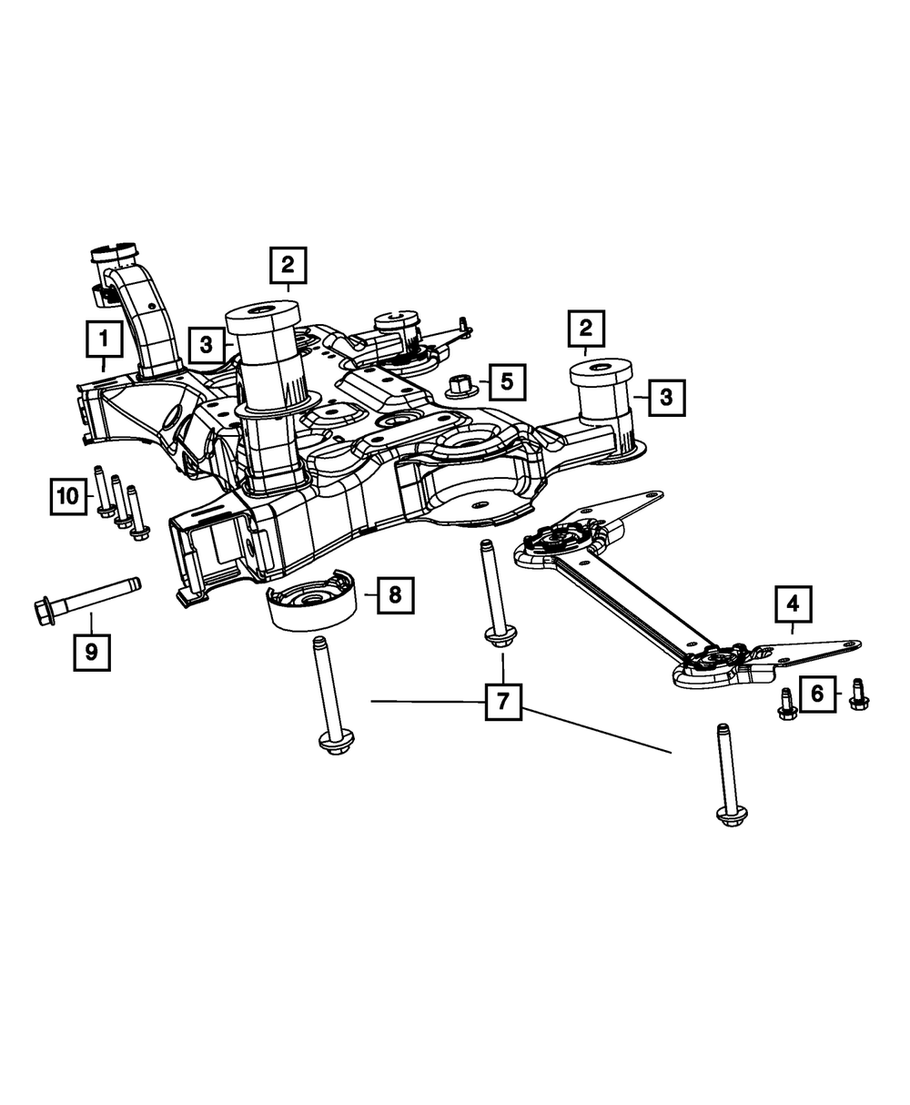 Front Suspension Cross-Member - Mopar (68078774AE)