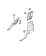 1KQ85BD1AA - Interior Trim: B Pillar Upper Trim Panel, Left for Ram: 3500 Image