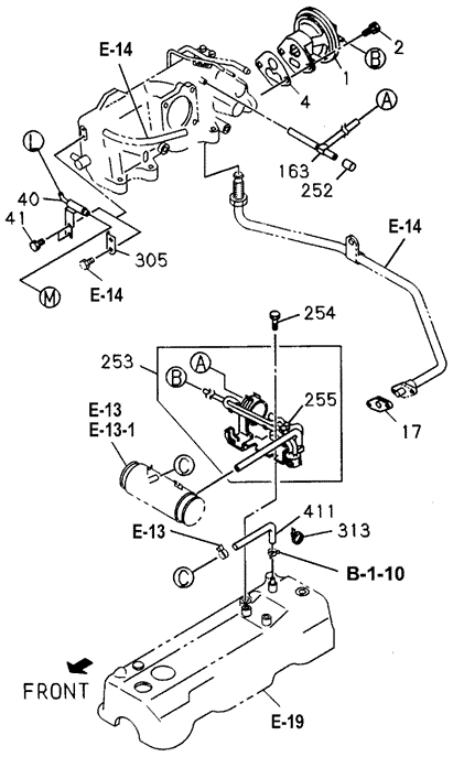 Emission Piping (1) (DX) for 1994 Honda Passport #0