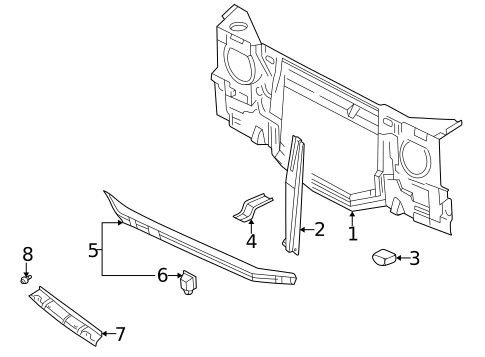 Radiator Support for 2002 Mitsubishi Montero #0