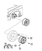 1SZ64PAKAB - : Aluminum Wheel, Front Or Rear for Mopar Image