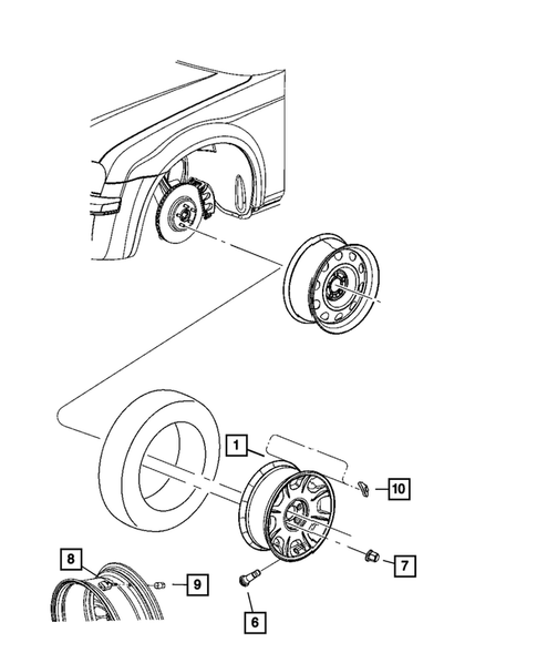 Wheels, Tires and Hardware for 2010 Dodge Challenger #0