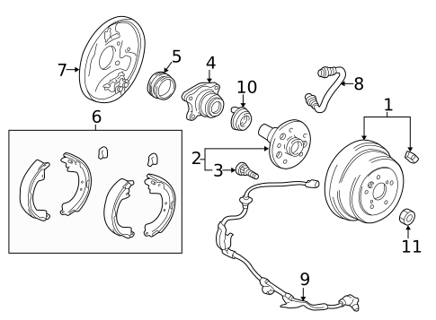 Brake Components for 1996 Toyota RAV4 #0