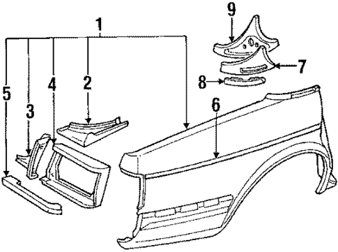 Quarter Panel for 1993 Jaguar Vanden Plas #0