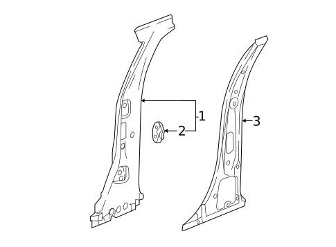 Center Pillar for 2025 Cadillac XT6 #0