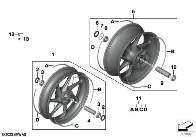 36315A647F6 - Design: Kit Rim Tapes for BMW-Motorrad Image