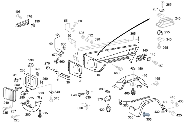 4638806906 - : Fender, Front for Mercedes-Benz Image