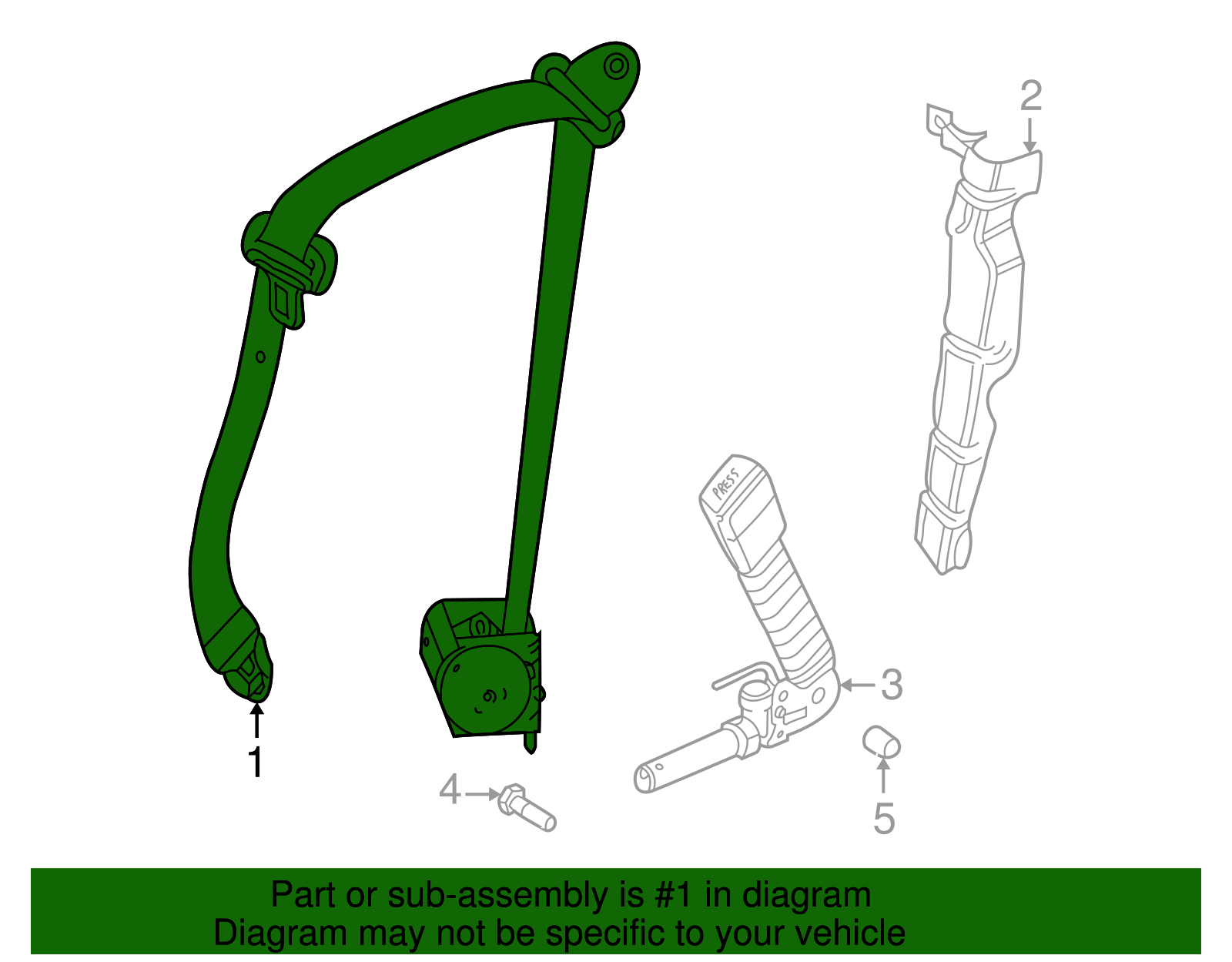 Seat Belt Assembly - BMW (72-11-8-249-717)