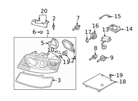 Radiator Support for 2004 Audi A4 Quattro #1