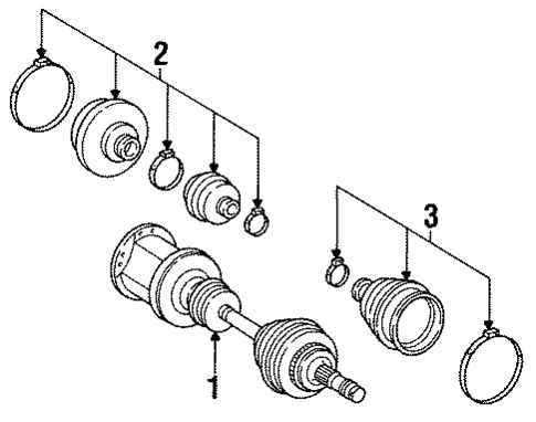 Drive Axles for 1993 Mercedes-Benz 300E #0
