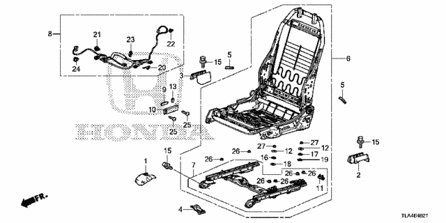 Front Seat Components (R.) (Power Seat) for 2019 Honda CR-V #0
