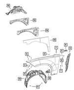 68043210AD - Body Sheet Metal Except Doors: Blocker Foam, Right for Mopar Image