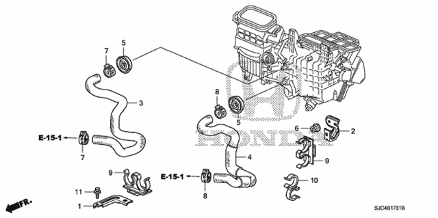 Water Hose (2) for 2011 Honda Ridgeline #0