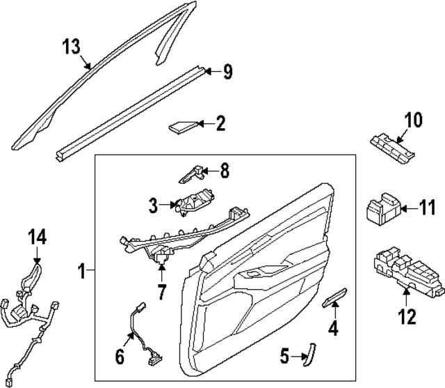 82308T6550U3R - : Door Trim Panel for Hyundai Image