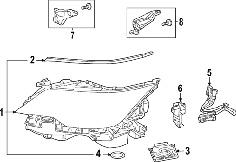 Headlamp Components for 2025 Lexus LX700h #0