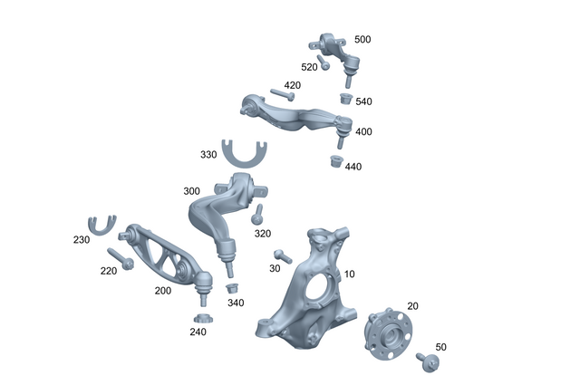 2323306902 - Front Axle: Steering Knuckle for Mercedes-Benz: AMG GT 43, AMG GT 55, AMG GT 63 Pro, SL43 AMG, SL55 AMG, SL63 AMG, SL63 AMG S E Performance Image image
