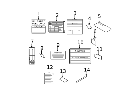 Labels for 2008 Subaru Impreza #0