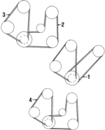 119500M210 - Cooling System: Drive Belt for Nissan: Sentra Image