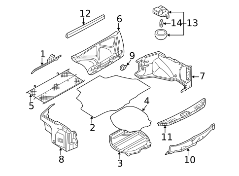 Interior Trim - Trunk for 2000 Nissan Maxima #0
