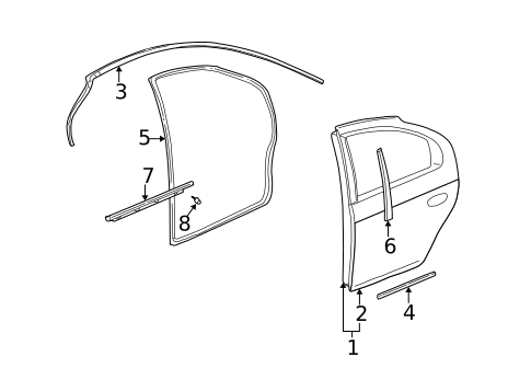 Door & Components for 2003 Dodge Neon #1