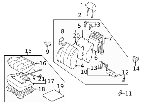 Front Seat Components for 1999 Toyota 4Runner #0