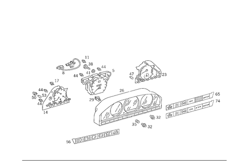 Instrument Cluster for 1993 Mercedes-Benz 500E #2