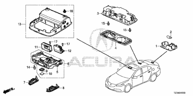 Interior Light for 2015 Acura TLX #0