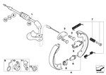 34436780016 - Brakes: Bowden Cable, Parking Brake, Left for BMW Image