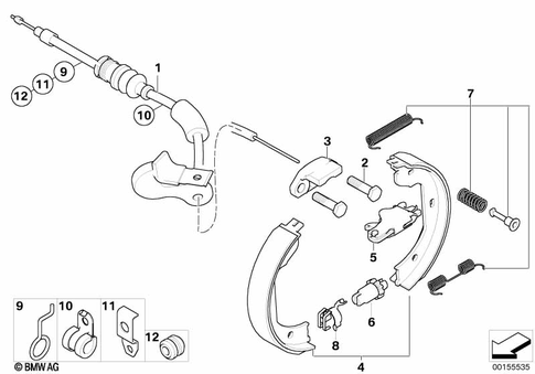 Parking Brake / Brake Shoes for 2006 BMW 750Li #0