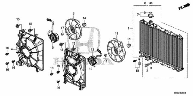 Radiator (Toyo) for 2015 Honda Civic #0
