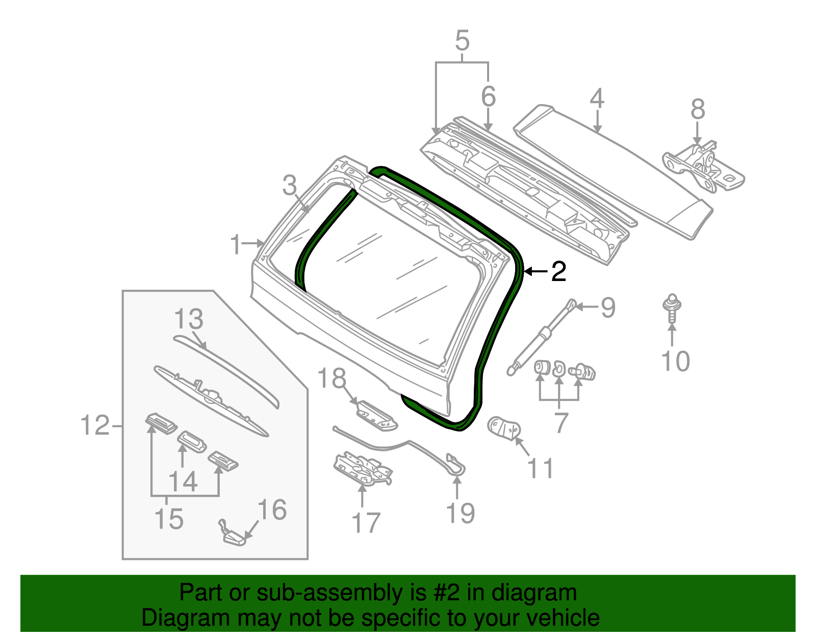 Weatherstrip - BMW (51718403231)