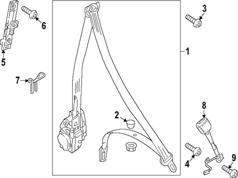 Seat Belt for 2019 Audi A4 Quattro #1