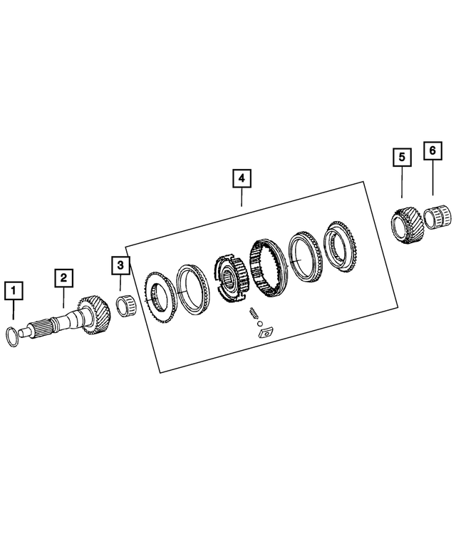 « 5099221AA – NSG370; 6-Speed; Manual Transmission : A Emboîter Circlip pour Mopar Image »