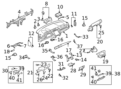 Instrument Panel Components for 2006 Mitsubishi Outlander #0