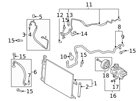 Condenser, Compressor & Lines for 2011 Mazda 6 #0