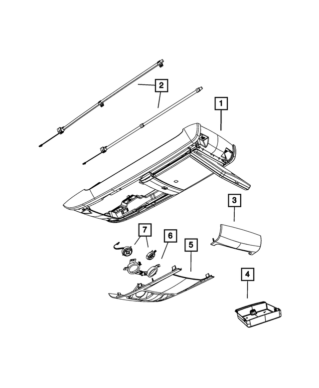 1FN27DW1AA - Interior Trim: Auxiliary Lamp for Mopar Image
