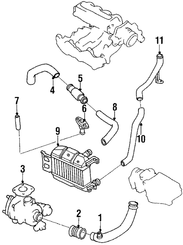 F22013224A - : Engine Air Intake Hose for Mazda Image