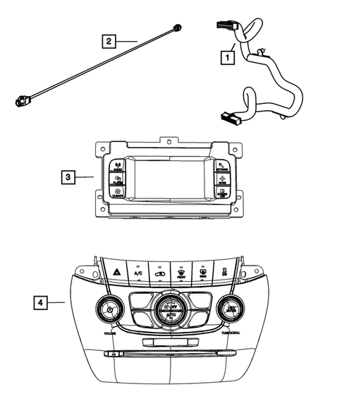 Radio, Antenna, Speakers, DVD, and Video systems for 2012 Dodge Journey #3