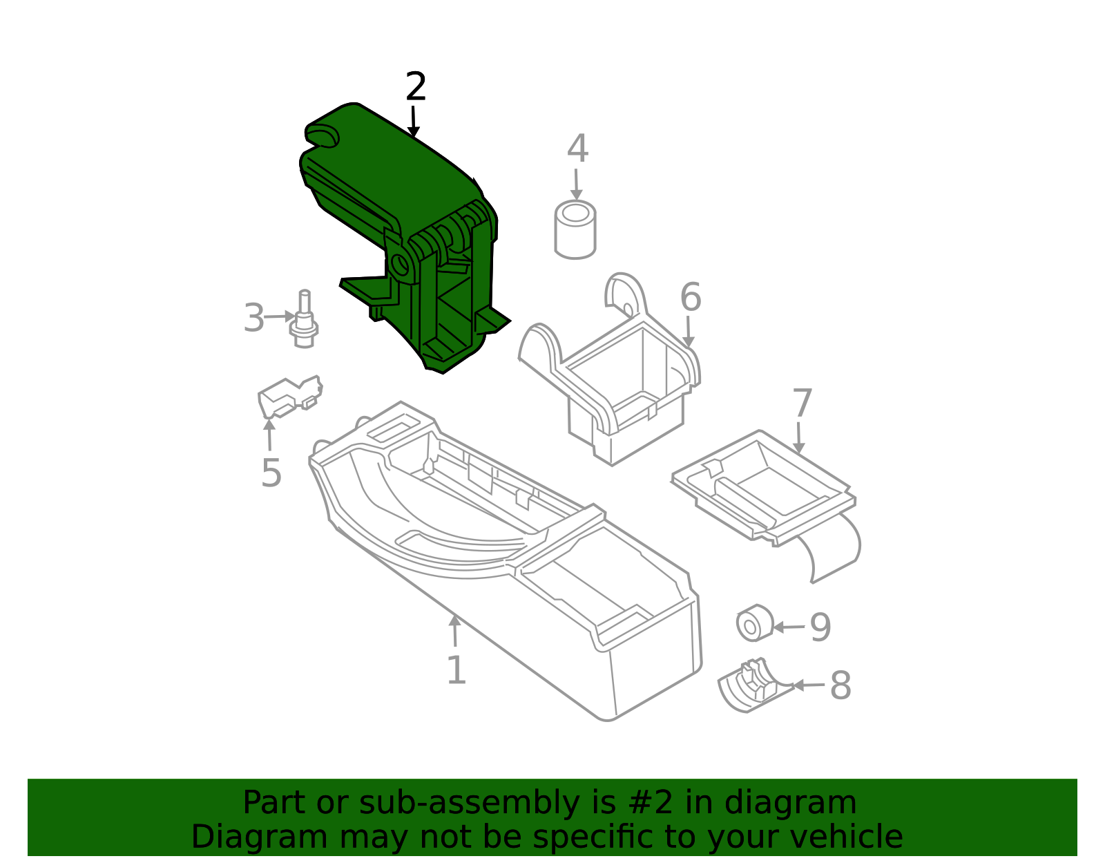 51168198621 - 1999-2006 BMW Armrest Assembly (51-16-8-198-621) | BMW of ...