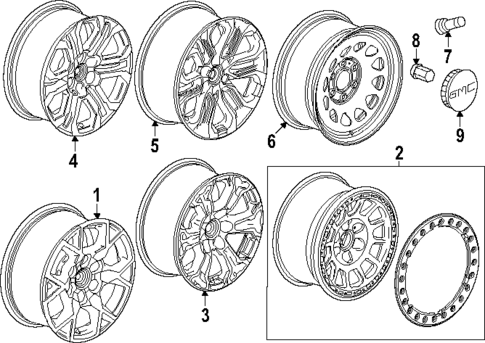 Wheels for 2024 GMC Canyon #0