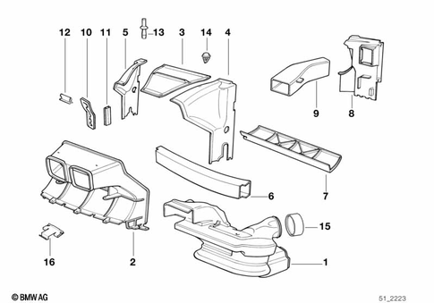 Mounting Parts, Engine Compartment for 1997 BMW 850Ci #0