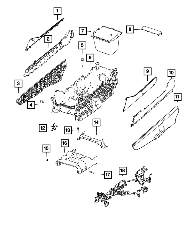 6ZP90TX7AA - : Console Panel for Mopar Image
