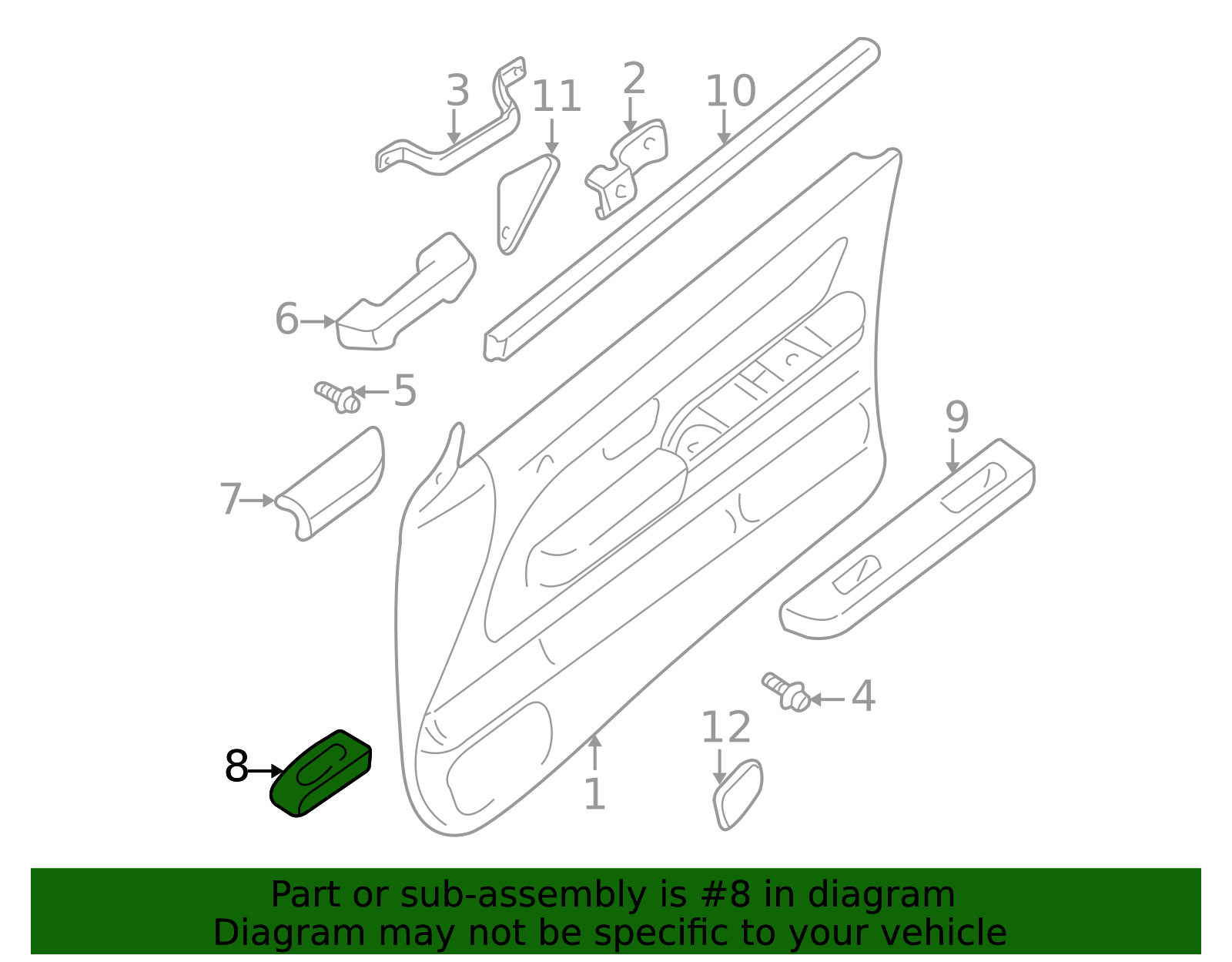 1998-2001 Nissan Pull Strap 80951-3S500 | QuirkParts