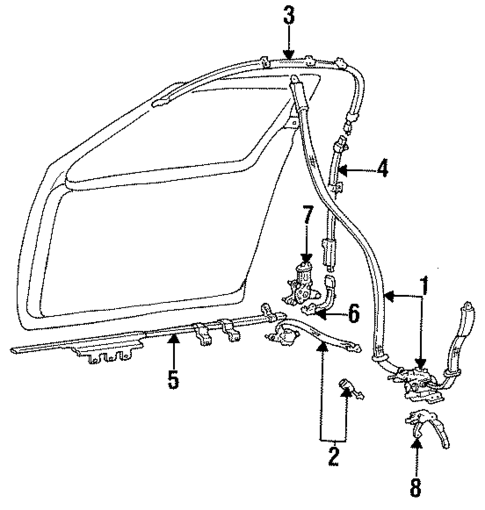 Front Seat Belts for 1987 Chrysler Conquest #0