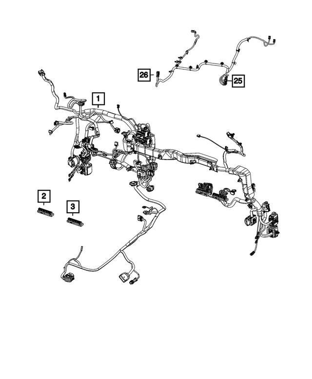 « 68616255AD –  : Panneau D`instruments Cablage pour Mopar Image »