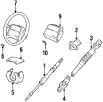 1272640 - Steering: Upper Column Cover for Volvo: 740, 760, 780 Image