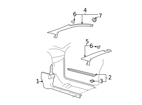 Interior Trim - Pillars for 1994 Chevrolet Camaro #0