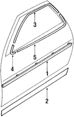 92855903303G2X - : Upper Molding for Porsche: 928 Image