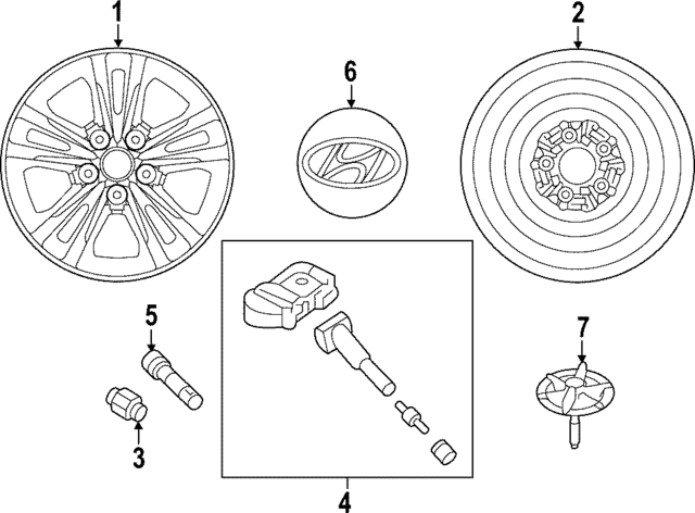 52910F2BA0 - : Wheel, Alloy for Hyundai Image