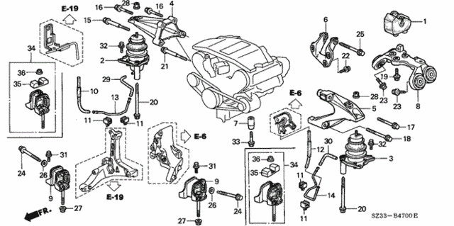 Engine Mount for 1998 Acura RL #0